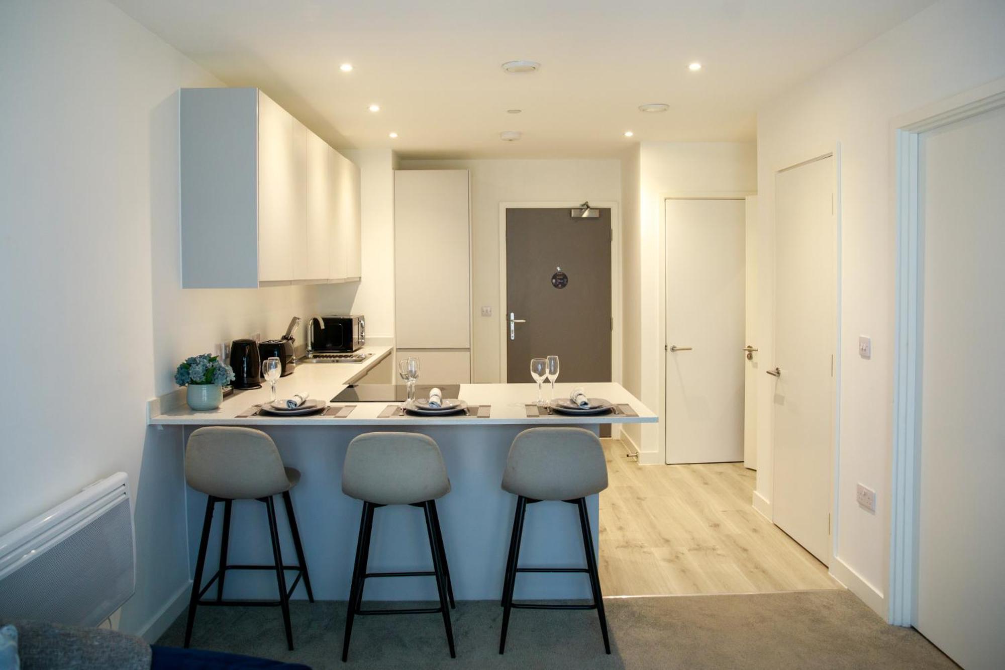 Trafford Suite Modern 1 Bed With Cinema Room 曼彻斯特 外观 照片